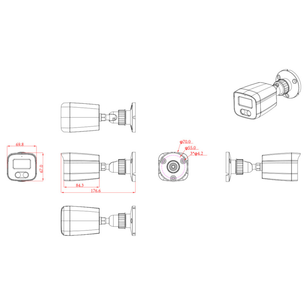 LONGSE IP κάμερα BMSDFG400W, WiFi, 2.8mm, 1/3 LONGSE IP κάμερα BMSDFG400W, WiFi, 2.8mm, 1/3