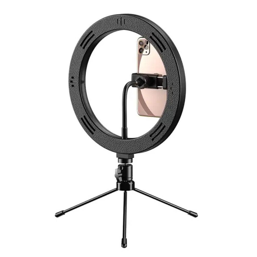 APEXEL φωτιστικό δαχτυλίδι LED APL-FL10JJ13Y με μίνι τρίποδα, Φ26cm APEXEL φωτιστικό δαχτυλίδι LED APL-FL10JJ13Y με μίνι τρίποδα, Φ26cm