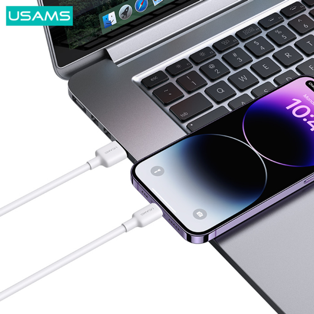 USAMS καλώδιο Lightning σε USB US-SJ604, 12W, 1m, λευκό USAMS καλώδιο Lightning σε USB US-SJ604, 12W, 1m, λευκό