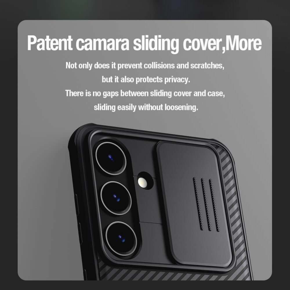 NILLKIN θήκη CamShield Pro για Samsung Galaxy S24, μαύρη NILLKIN θήκη CamShield Pro για Samsung Galaxy S24, μαύρη