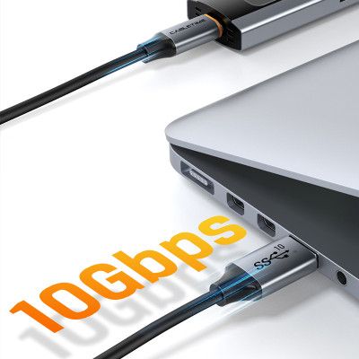 CABLETIME καλώδιο USB-C σε USB CT-AMCMG2, 60W, 10Gbps, 1m, μαύρο CABLETIME καλώδιο USB-C σε USB CT-AMCMG2, 60W, 10Gbps, 1m, μαύρο