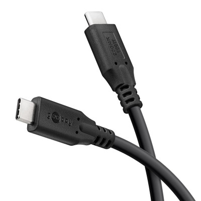 GOOBAY καλώδιο USB-C 74197, USB4, 100W, 20Gbps, 4K/60Hz, 2m, μαύρο GOOBAY καλώδιο USB-C 74197, USB4, 100W, 20Gbps, 4K/60Hz, 2m, μαύρο
