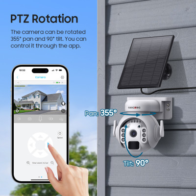 SECTEC smart ηλιακή κάμερα ST-515C-3M-5W, 3MP, WiFi, SD, PTZ, IP65 SECTEC smart ηλιακή κάμερα ST-515C-3M-5W, 3MP, WiFi, SD, PTZ, IP65