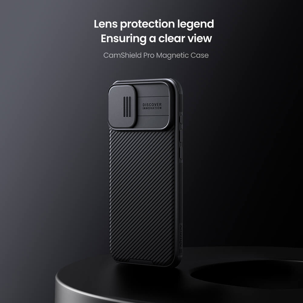 NILLKIN θήκη CamShield Pro Magnetic για iPhone 16 Plus, μαύρη NILLKIN θήκη CamShield Pro Magnetic για iPhone 16 Plus, μαύρη