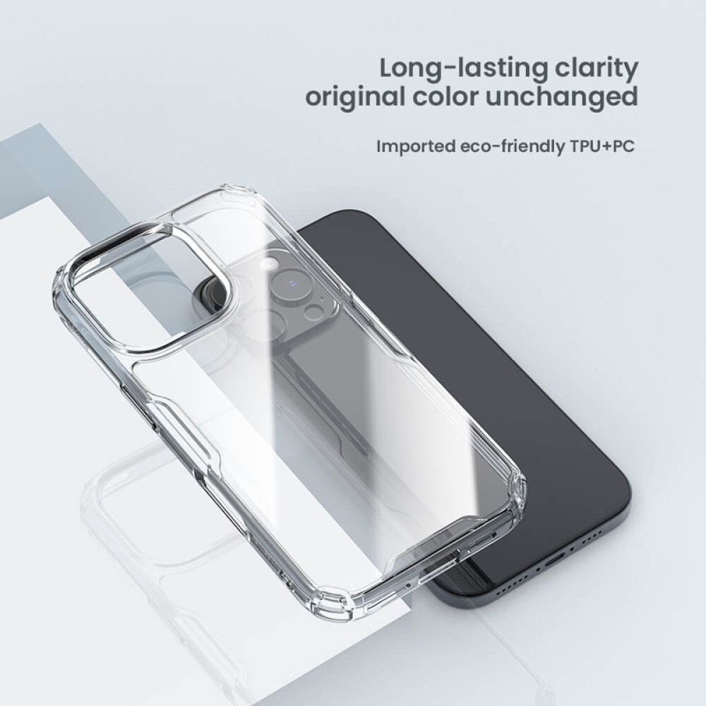 NILLKIN θήκη Nature TPU Pro για iPhone 16 Pro, διάφανη NILLKIN θήκη Nature TPU Pro για iPhone 16 Pro, διάφανη