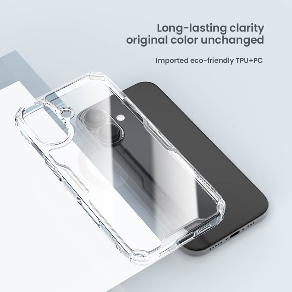 NILLKIN θήκη Nature TPU Pro για iPhone 16 Plus, διάφανη-μπλε NILLKIN θήκη Nature TPU Pro για iPhone 16 Plus, διάφανη-μπλε