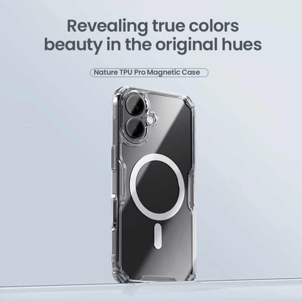 NILLKIN θήκη Nature TPU Pro Magnetic για iPhone 16 Plus, διάφανη NILLKIN θήκη Nature TPU Pro Magnetic για iPhone 16 Plus, διάφανη