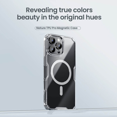 NILLKIN θήκη Nature TPU Pro Magnetic για iPhone 16 Pro Max, διάφανη NILLKIN θήκη Nature TPU Pro Magnetic για iPhone 16 Pro Max, διάφανη