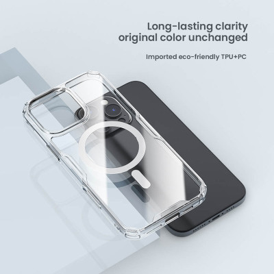 NILLKIN θήκη Nature TPU Pro Magnetic για iPhone 16 Pro Max, διάφανη NILLKIN θήκη Nature TPU Pro Magnetic για iPhone 16 Pro Max, διάφανη
