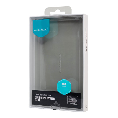 NILLKIN θήκη Qin Prop Leather για iPhone 16, δερμάτινη, μαύρη NILLKIN θήκη Qin Prop Leather για iPhone 16, δερμάτινη, μαύρη