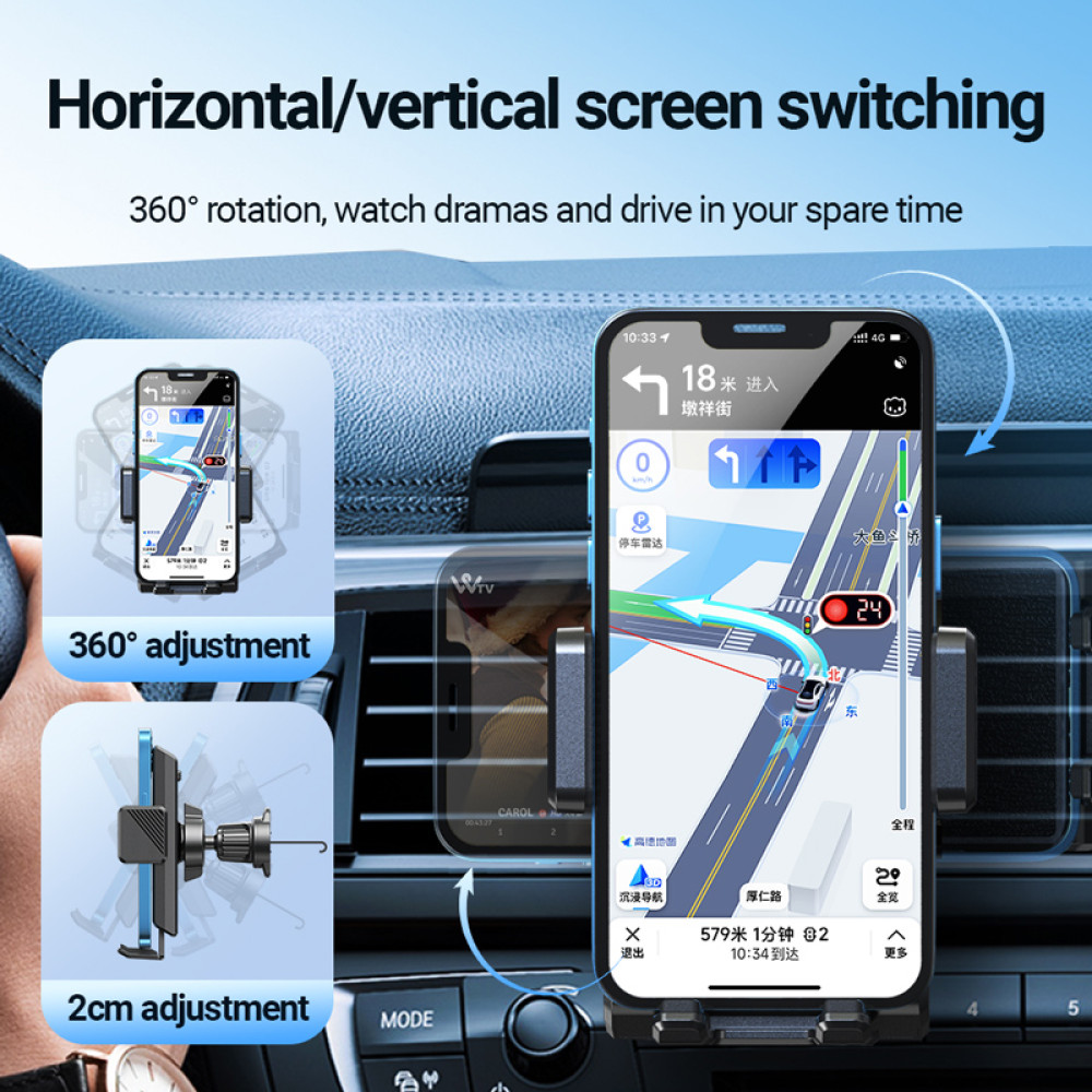 CELEBRAT βάση smartphone αυτοκινήτου HC-25 για αεραγωγούς, μαύρη CELEBRAT βάση smartphone αυτοκινήτου HC-25 για αεραγωγούς, μαύρη