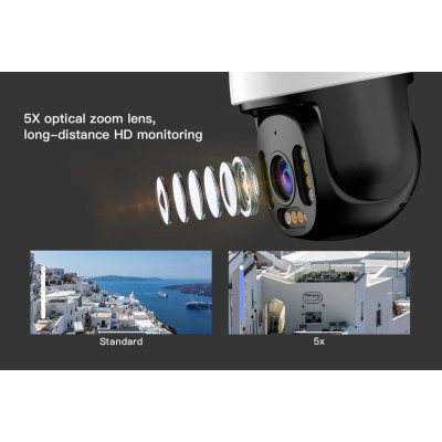 VSTARCAM smart κάμερα CS611Q-X5, 4MP, WiFi, PTZ, 5x zoom, SD, IP66 VSTARCAM smart κάμερα CS611Q-X5, 4MP, WiFi, PTZ, 5x zoom, SD, IP66