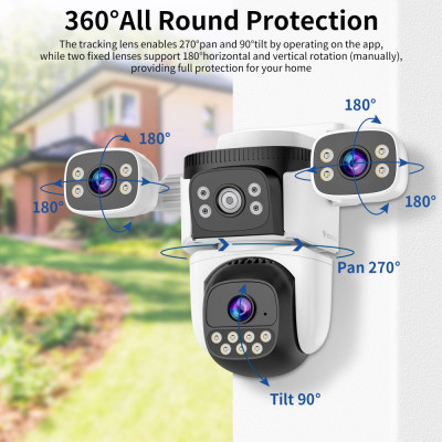 VSTARCAM smart κάμερα CS621SR, triple lens, 2MP, WiFi, SD, PTZ, IP66 VSTARCAM smart κάμερα CS621SR, triple lens, 2MP, WiFi, SD, PTZ, IP66