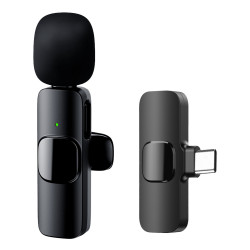APEXEL ασύρματο μικρόφωνο APL-MIC003, USB-C, 2.4GHz, μαύρο