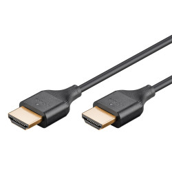 GOOBAY καλώδιο HDMI 75292 με Ethernet, slim, 4K/60Hz, 18 Gbps, 0.5m, μαύρο