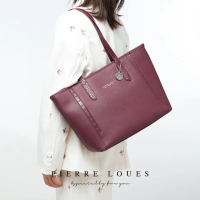 Γυναικεία Τσάντα Ώμου Shopper Pierre Loues PL914-105 μπορντό