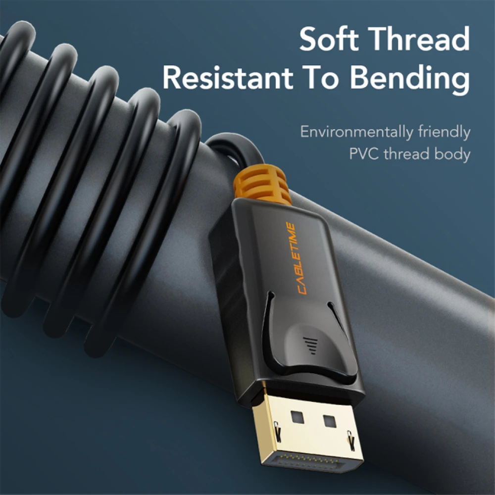 CABLETIME καλώδιο DisplayPort σε HDMI CT-AV585, 1080p/60Hz, 3m, μαύρο CABLETIME καλώδιο DisplayPort σε HDMI CT-AV585, 1080p/60Hz, 3m, μαύρο