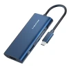 CABLETIME docking station CMHD71, 7 θυρών, USB-C, 100W, 4K, μπλε