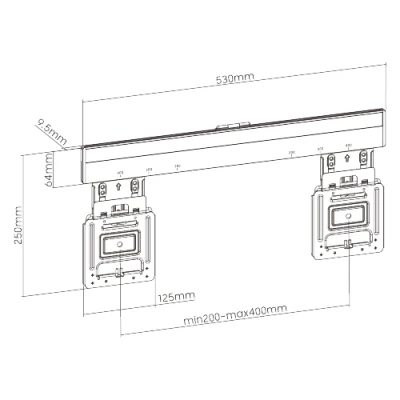 BRATECK επιτοίχια βάση LED-1944 για TV 32