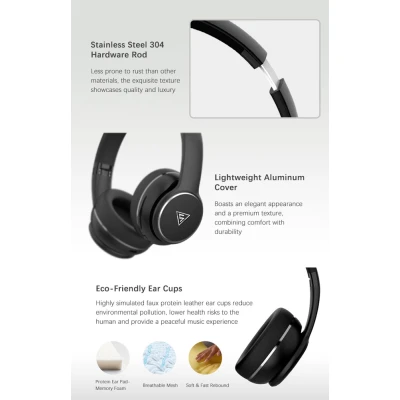DOQAUS headphones DESIGN 3, ασύρματα & ενσύρματα, Φ40mm, 600mAh, μπλε DOQAUS headphones DESIGN 3, ασύρματα & ενσύρματα, Φ40mm, 600mAh, μπλε